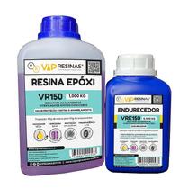 Resina Epóxi + Endurecedor Vr150 Uv 1,5kg Baixa Espessura Resina Epóxi + Endurecedor Vr150 Uv 1,5kg Baixa Espessura