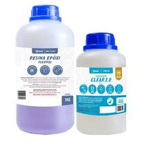 Resina Epóxi Flexível C/ Proteção Uv P/ Adesivos kit 1,5kg