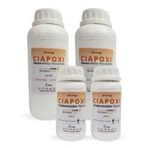 Resina Epóxi Média Viscosidade para Laminados e Madeira Kit 2kg Resina Epóxi Média Viscosidade para Laminados e Madeira Kit 2kg
