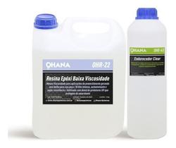 Resina Epoxi Ohana Baixa Viscosidade C/endurecedor Kit 7,5kg