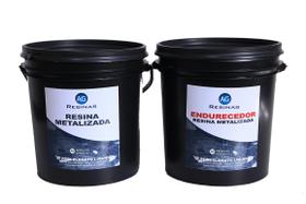 Resina Epóxi Prata + Endurecedor Porcelanato Líquido 25Kg