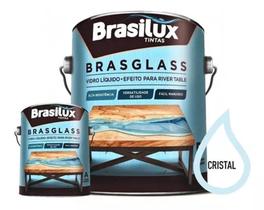 Resina Epóxi Vidro Liquido Artesanal Cristal + Endur. 3,6lt - BRASILUX Resina Epóxi Vidro Liquido Artesanal Cristal + Endur. 3,6lt - BRASILUX