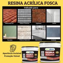 Resina Fosca Acrílica Base Água Incolor Impermeabilizante Eurodecor Resina Fosca Acrílica Base Água Incolor Impermeabilizante Eurodecor