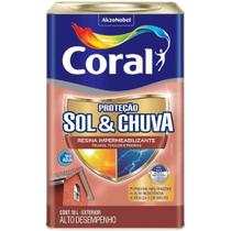 Resina Impermeabilizante de Proteção Contra Sol e Chuva Incolor 18 Litros - CORAL