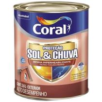 Resina Impermeabilizante de Proteção Contra Sol e Chuva Incolor 3,6 Litros - CORAL