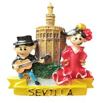 Resina magnética de geladeira 3D Sevilla Flamenco Dancers 6,3x6,5cm Resina magnética de geladeira 3D Sevilla Flamenco Dancers 6,3x6,5cm
