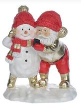 Resina noel e boneco de neve 16cm