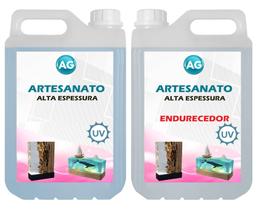 Resina Para Artesanato Alta Espessura Ag 1Kg