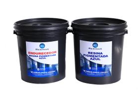 Resina Pérola Azul + Endurecedor Porcelanato Líquido 4Kg Resina Pérola Azul + Endurecedor Porcelanato Líquido 4Kg