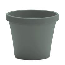 Resina redonda Planter Bloem Terra de 16 cm com drenagem