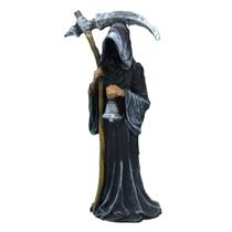 Resina Statue Reaper Grim de 17 cm com foice para decoração de Halloween