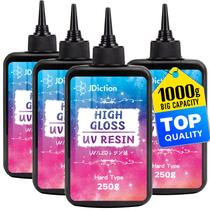 Resina UV JDiction 1000 g de alto brilho, transparente e rígida
