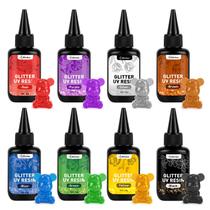 Resina UV JDiction Glitter Metálica - 8 Cores - 60ml