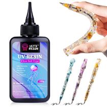 Resina UV LET'S RESIN Soft Type 100mL, elástica, cristalina Resina UV LET'S RESIN Soft Type 100mL, elástica, cristalina