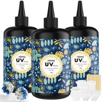 Resina UV OSBANG Crystal Clear Hard 1500g para fabricação de joias Resina UV OSBANG Crystal Clear Hard 1500g para fabricação de joias