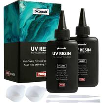 Resina UV Piccassio Hard Type 200g Cura Rápida Transparente