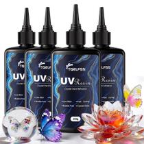 Resina UV TQELFSS 1000 g Transparente de Alto Brilho com Cura Solar