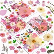Resinadores de flores secas, 100 unidades, kit de artesanato DIY rosa para bebês