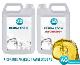 Resinas Epóxi 1KG + Corante Amarelo Translucido AG