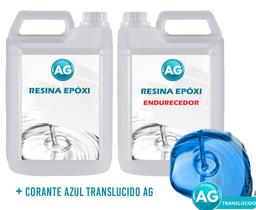 Resinas Epóxi 1KG + Corante Azul Translucido AG - Resinas ag