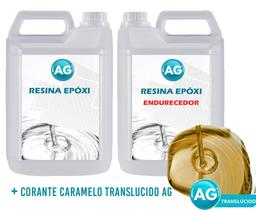 Resinas Epóxi 1KG + Corante Caramelo Translucido AG