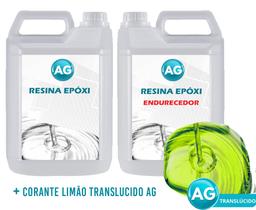 Resinas Epóxi 1KG + Corante Verde Limão Translucido AG Resinas Epóxi 1KG + Corante Verde Limão Translucido AG