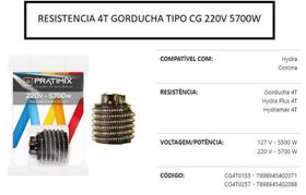 Resistência 4T Gorducha Tipo CG 220v 5700w - CG4T0257