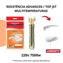 Resistencia Chuveiro Advanced Multitemperatura Top Jet 220V 7500w - LORENZETTI