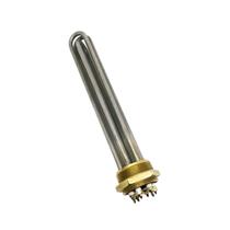 Resistência Elétrica Inox Para Tanques Piscina 6000w 220/380v 280mm 3 Elementos Rosca 2 Polegadas