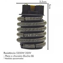 Resistencia Hydra Corona Ducha Ss 5200W 220V