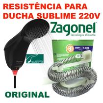 Resistência Original Chuveiro Ducha Sublime 220v 7500w Zagonel
