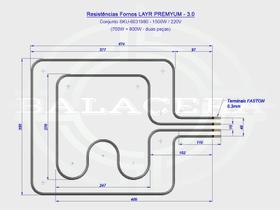 Resistências Fornos LAYR PREMYUM 3.0 Conjunto SKU6031980 1500W 220V Resistências Fornos LAYR PREMYUM 3.0 Conjunto SKU6031980 1500W 220V