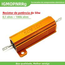 Resistor De Alta Potência 50W Com Fio Enrolado, Caixa De Metal De Alumínio, De 0,01 a 100K Ohm
