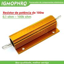 Resistor De Caixa De Metal De Potência Enrolado Em Alumínio De 100W 0,01-100K Ohm Resistor De Caixa De Metal De Potência Enrolado Em Alumínio De 100W 0,01-100K Ohm