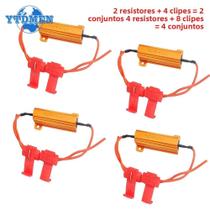 Resistor De Carga LED 12V Para Carro, 2/4 Conjuntos, 50W 6Ohm, 25W 8Ohm, Decodificador De Luz De