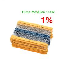 Resistor De Filme Metálico 1R 22M 1% 100R 220R 1K 15K 22K Ohm Componente Eletrônico Durável De
