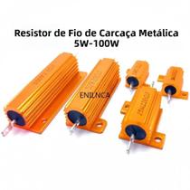 Resistor De Fio Enrolado De Alta Potência Com Carcaça De Alumínio Metálico 0.01-100K Ohm 25W 50W Resistor De Fio Enrolado De Alta Potência Com Carcaça De Alumínio Metálico 0.01-100K Ohm 25W 50W