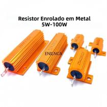 Resistor De Fio Enrolado De Alta Potência Com Carcaça De Alumínio Metálico 0.01-100K Ohm 25W 50W