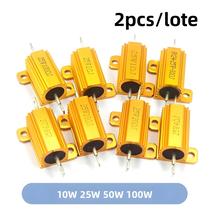 Resistor De Potência De Alumínio 100W 50W 25W 10W 0.1-1Kohm Resistor De Carga Com Carcaça Metálica Resistor De Potência De Alumínio 100W 50W 25W 10W 0.1-1Kohm Resistor De Carga Com Carcaça Metálica