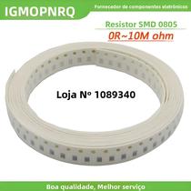 Resistores SMD 0805 1/4W 100 Peças 0R-100K Ohm 1.8R 10R 100R 220R 330R 470R 560R 1K 10K 47K 100K