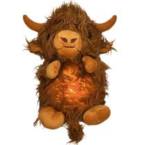Respiração calmante de bicho de pelúcia Highland Cow com música 34 cm