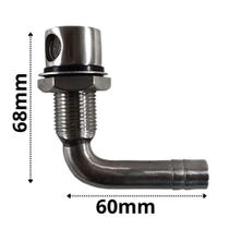 Respiro Em Aço Inox Para Tanque De Combustível 90 Graus