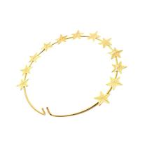 Resplendor Sacro Dourado De Estrelas P/ Imagem 20cm A 25cm