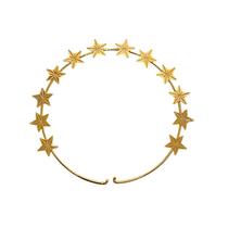 Resplendor Sacro Dourado De Estrelas P/ Imagem 25cm A 30cm