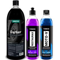 Restaurador Restaurax Shampoo Moto-V Pneu Pretinho Darker
