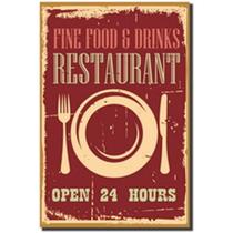 Restaurant fine food - quadro retrô