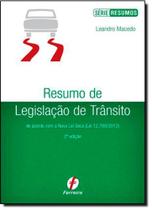 Resumo De Legislação De Trânsito