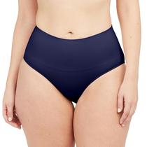 Resumo de modelagem SPANX Core Control Seamless Navy Small