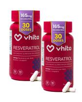 Resveratrol 165mg com biotina , licopeno e proantocianidinas de 30 cápsulas Vhita 2 unidades