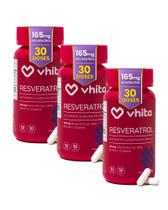 Resveratrol 165mg com biotina , licopeno e proantocianidinas de 30 cápsulas Vhita 3 unidades